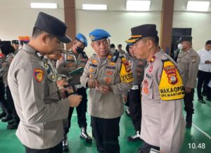 Tegakkan Kedisiplinan, Propam Polres Gowa Lakukan Pemeriksaan Kelengkapan Personel