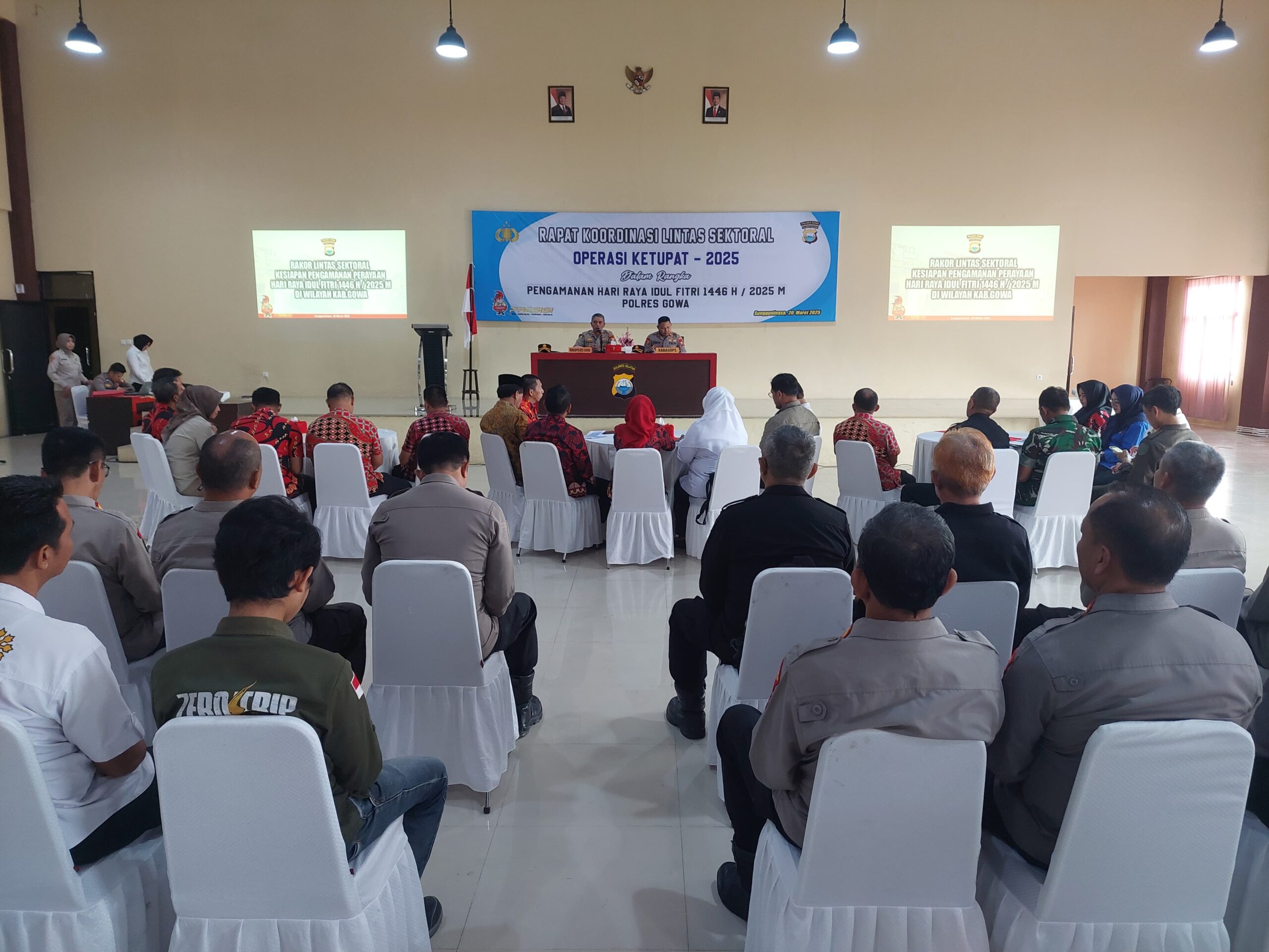 Polres Gowa Gelar Rapat Koordinasi Lintas Sektoral Operasi Ketupat 2025