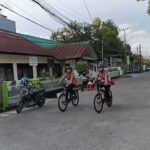 Polwan Polres Gowa Patroli Humanis dengan Sepeda Kayuh di Kota Sungguminasa