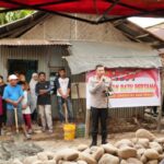 Kapolres Gowa Pimpin Peletakan Batu Pertama Program Bedah Rumah Sinergitas Kamtibmas 